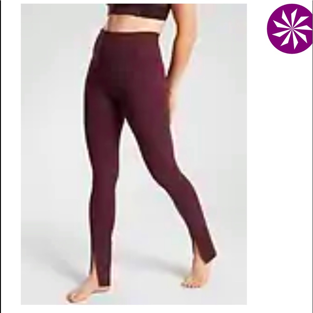 Athleta Aura Split Pant -Antique Burgundy *NWOT